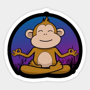 monkey yoga Sticker